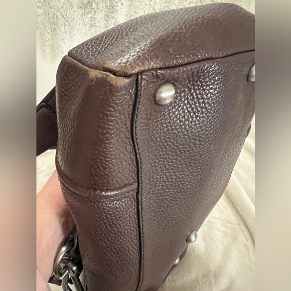 COCCINELLE Italian Leather Dark Brown Leather Shoulder Bag - Picture 14 of 16